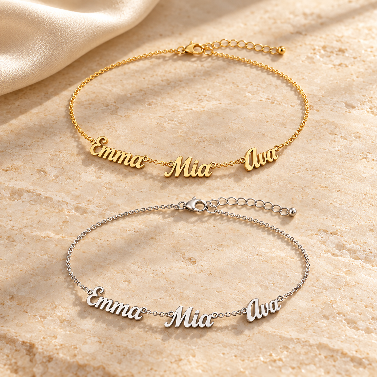 Gold & silver options — anklets sold individually